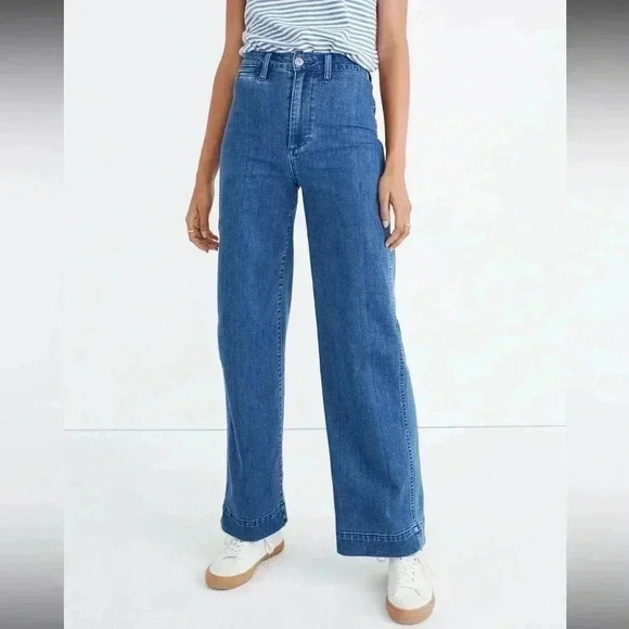 Madewell Slim Emmett Full-Length denim Jeans in Midland Wash AJ211 Sold out - 25 - Picture 4 of 10